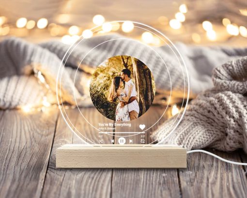 Personalized Couple Photo Collage Anniversary Gifts, Couple Night Lights, Couple Bedroom Decor Lights, Valentines Day Gifts For Him Her